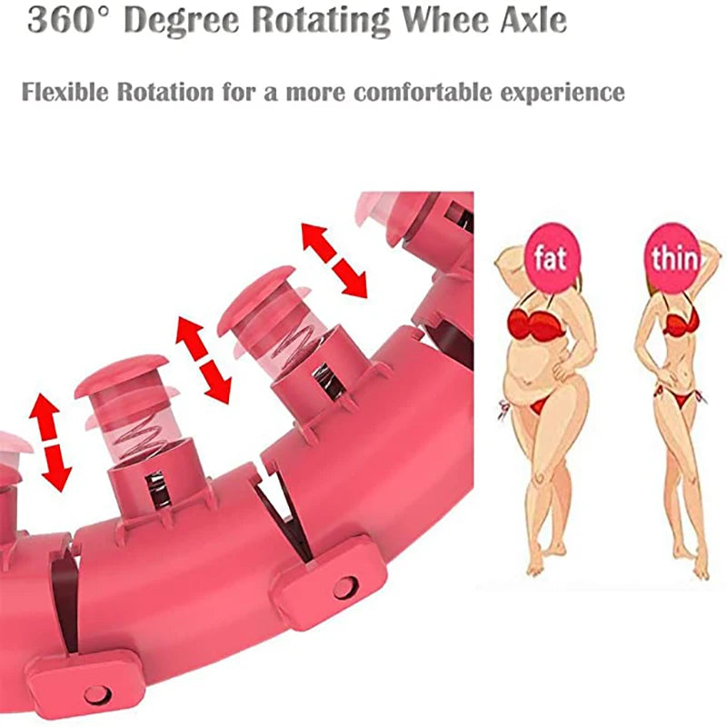 24 Adjustable Sport Hoops Abdominal Thin Waist Exercise Detachable Massage Hoops Fitness Equipment Gym Home Training Weight Loss