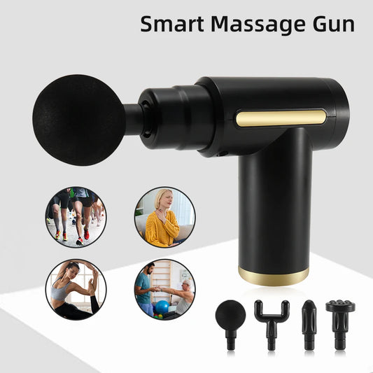 New Fascial Massage Gun Muscle Relaxation Vibration Machine Neck Back Leg Compression Massager Portable Fitness Device