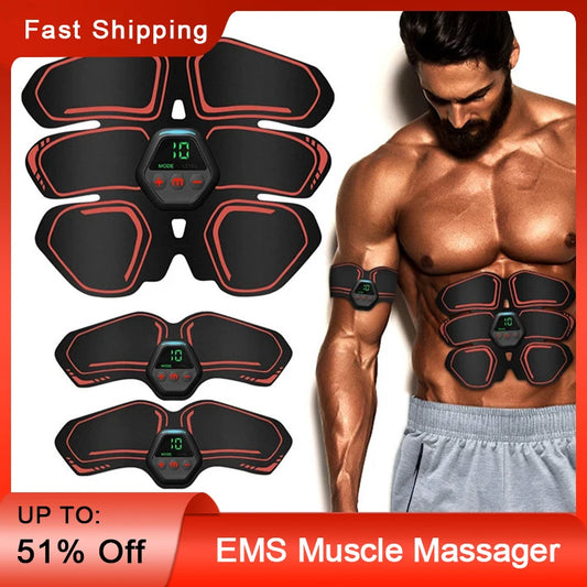 EMS Wireless Muscle Stimulator Abdominal Trainer Fitness Electric Weight Loss Slimming Stickers Body Shaping Massage Equipment